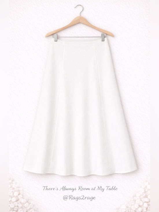 Pure Dkny Dresses & Skirts - DKNY Linen Skirt White A Line Midi NWT Size 12 Summer Work